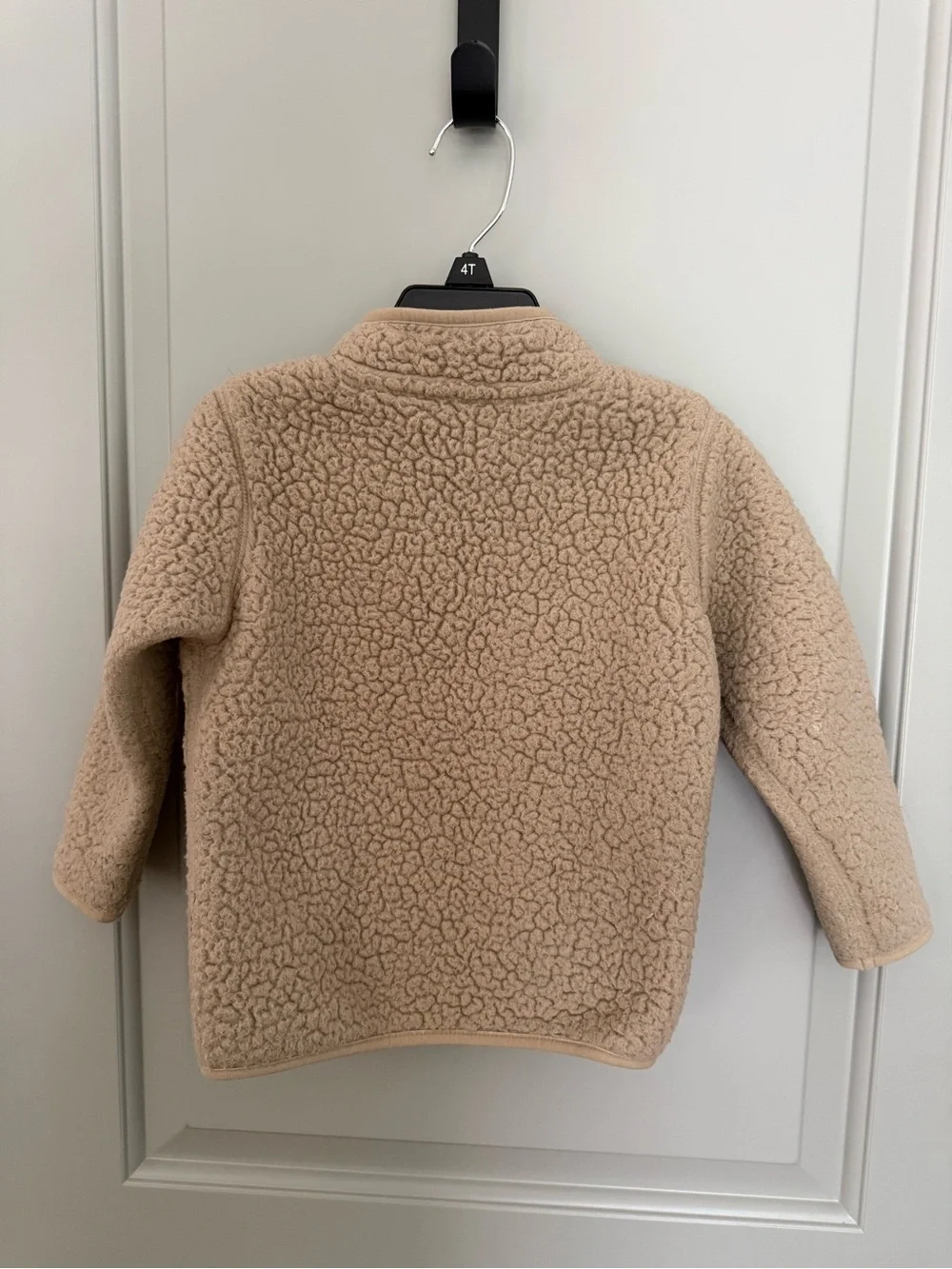 Carter's Beige Sherpa Half-Zip Pullover with Red Lining